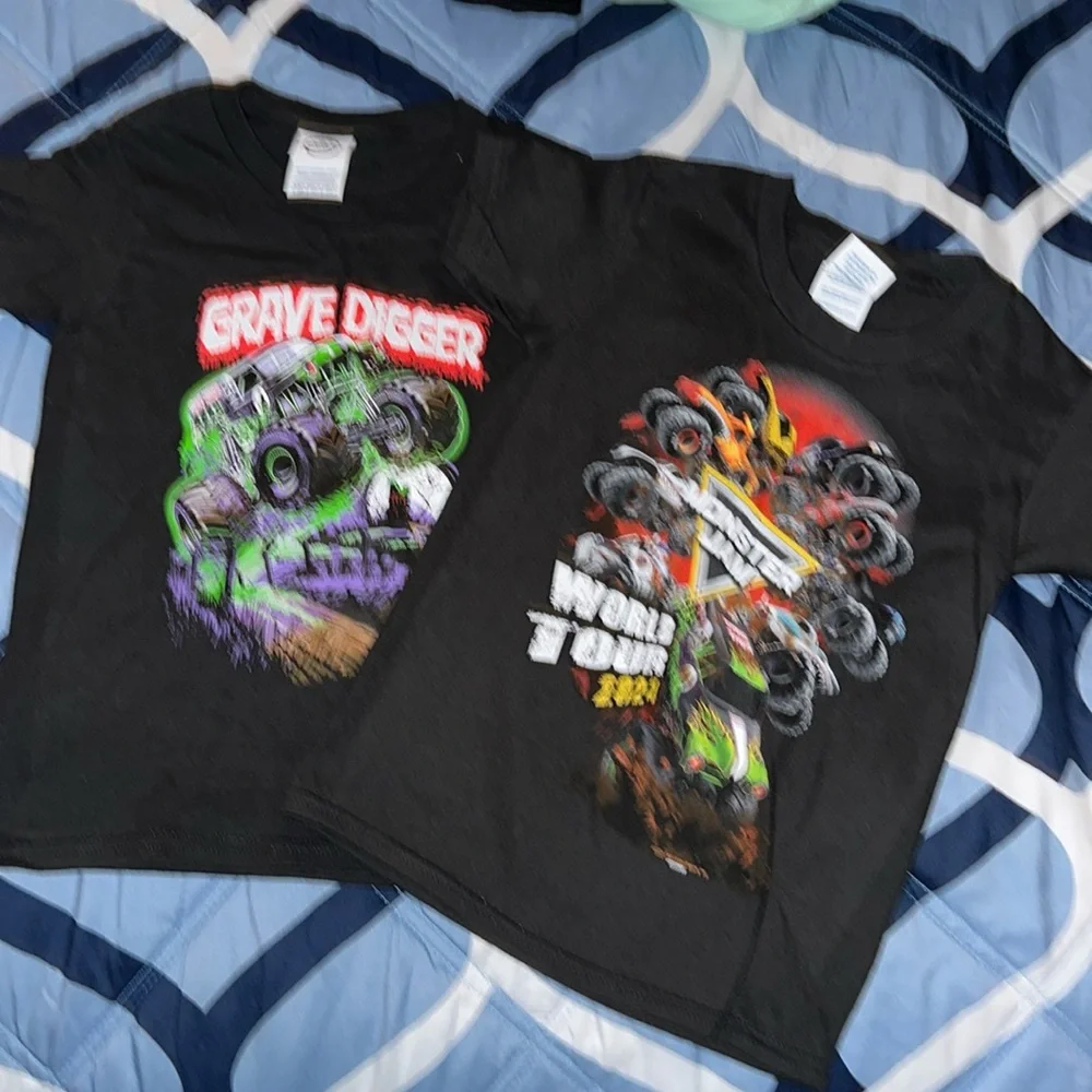 NWT Offical Monster Jam 2024 Tees (2) XS